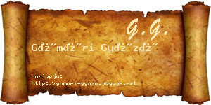 Gömöri Győző névjegykártya