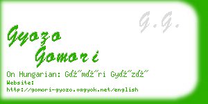 gyozo gomori business card